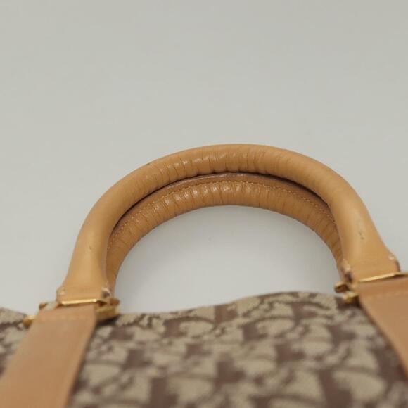 DIOR Trotter Canvas Hand Bag Brown Gold - Picture 8 of 12